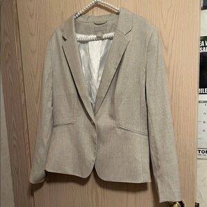 H&M Light Beige Linen Blend Blazer